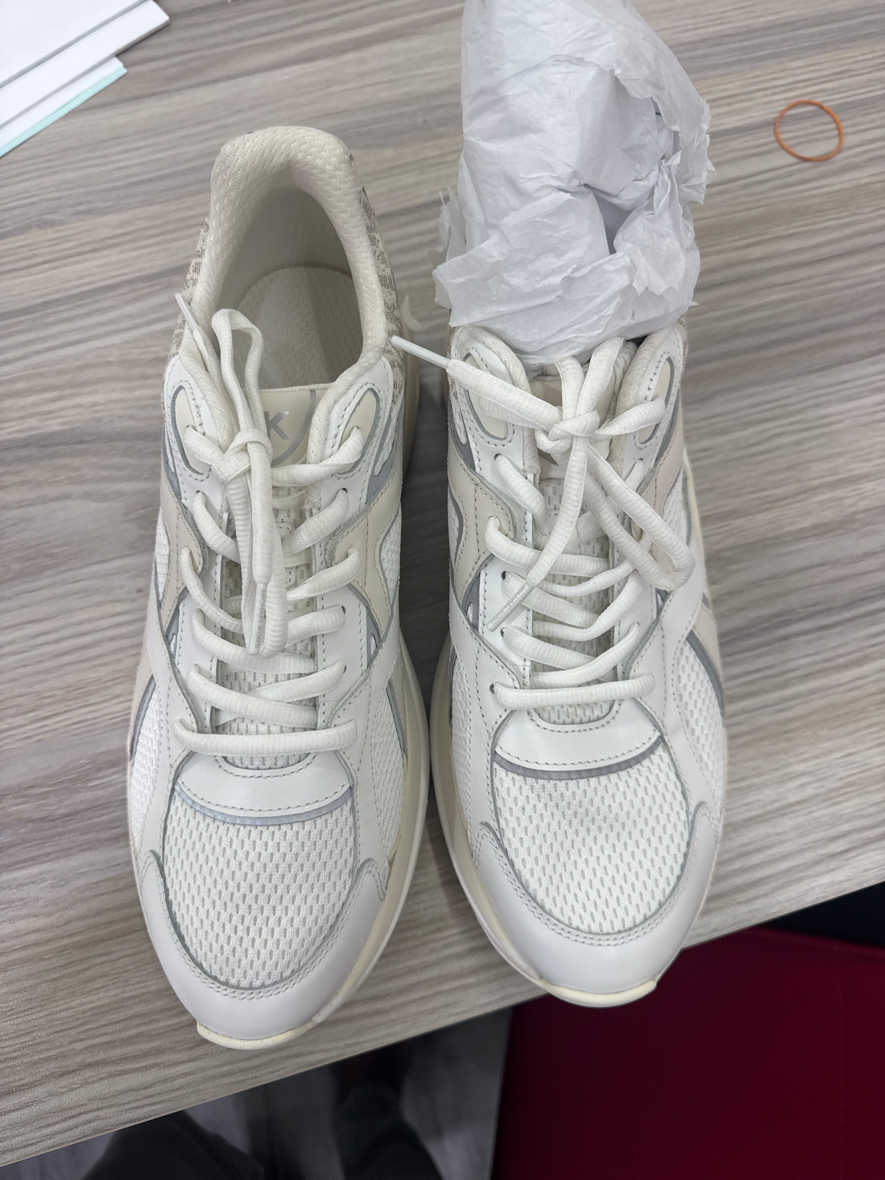 Michael Kors Mens Leo Mixed-Media Trainer