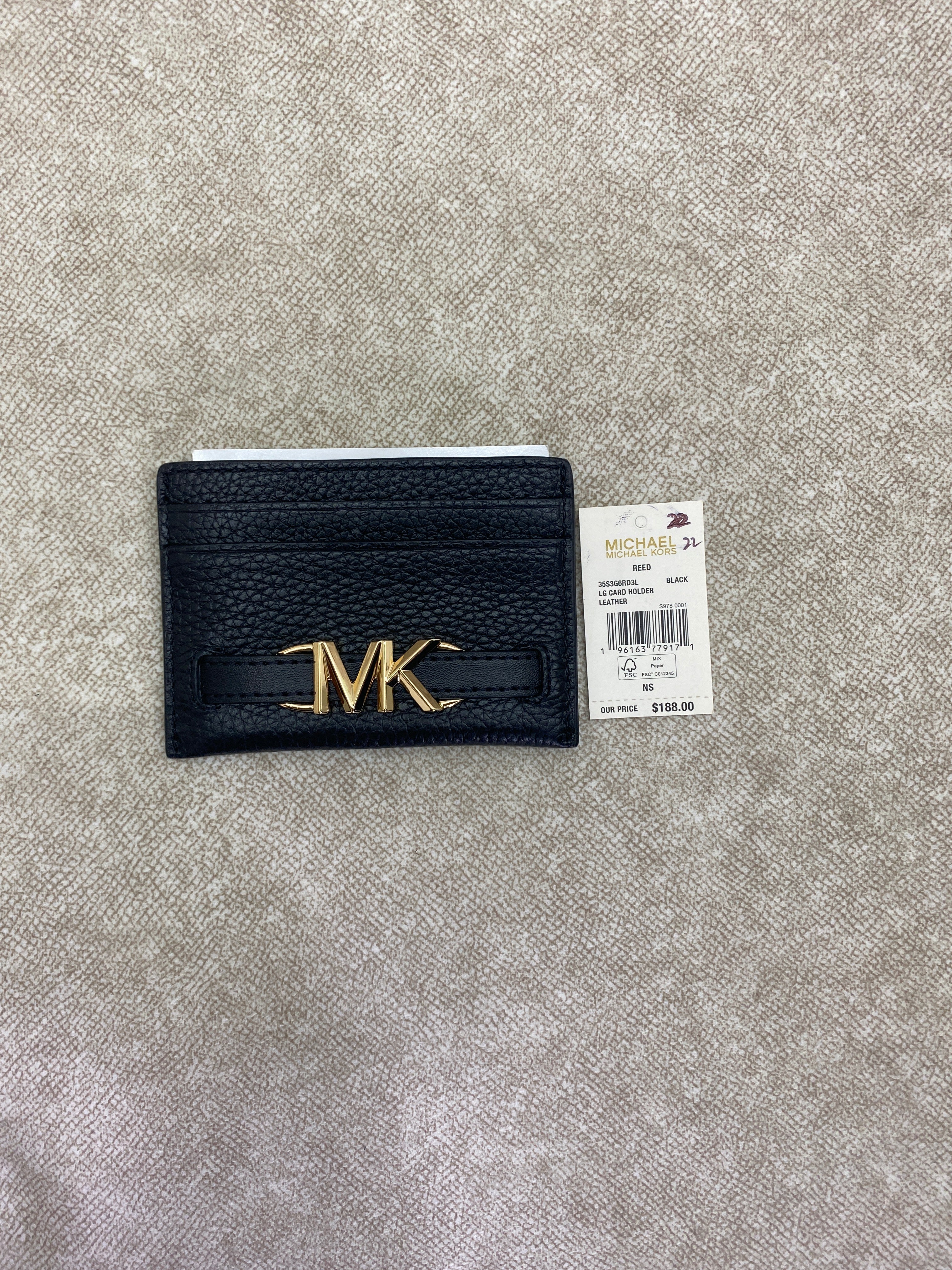 22 Michael Kors Reed Large Card Holder Wallet MK Signature Logo Leather
