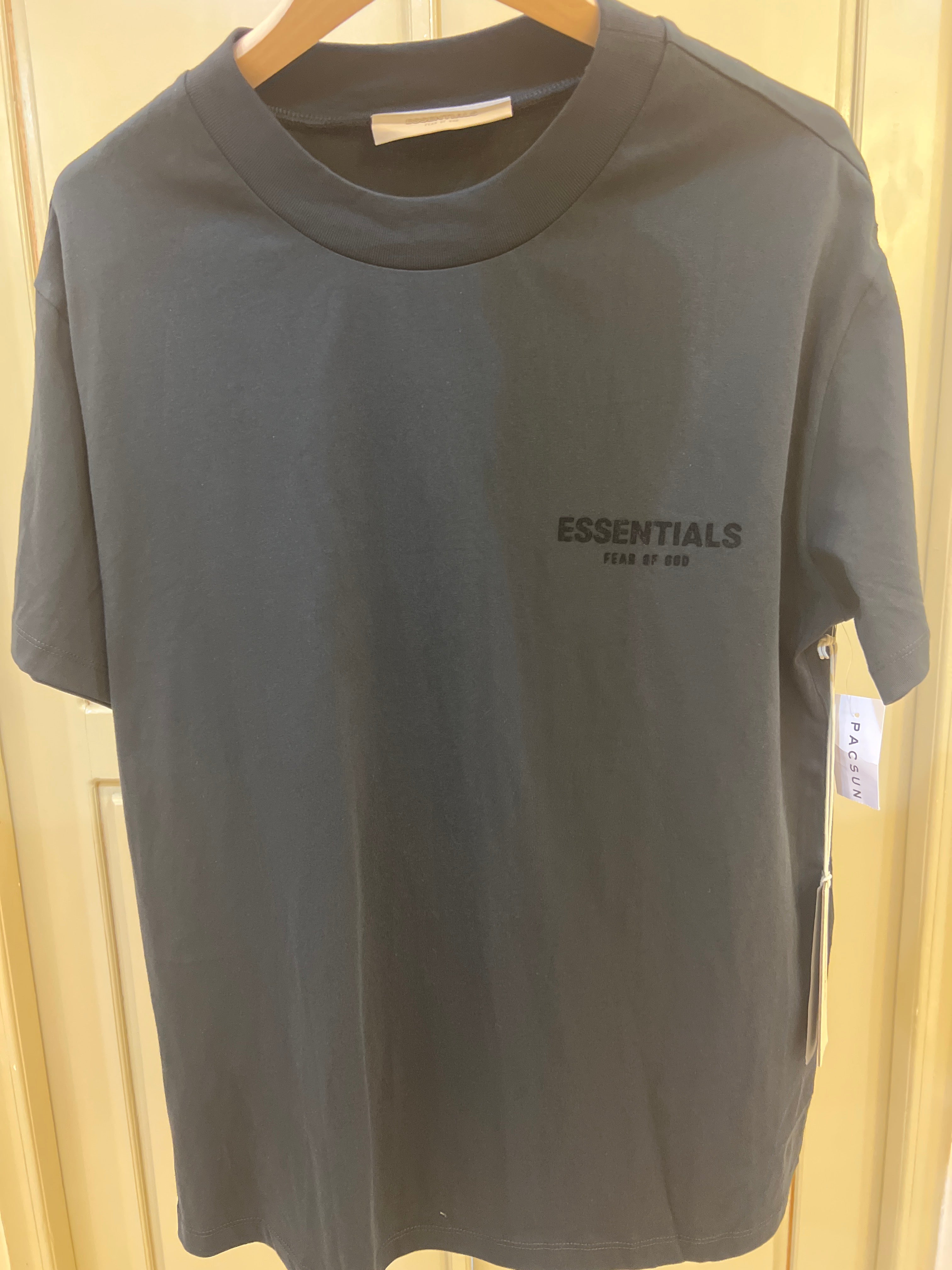 Fear of God Essentials t-shirt features a tonal embroidered logo on the chest