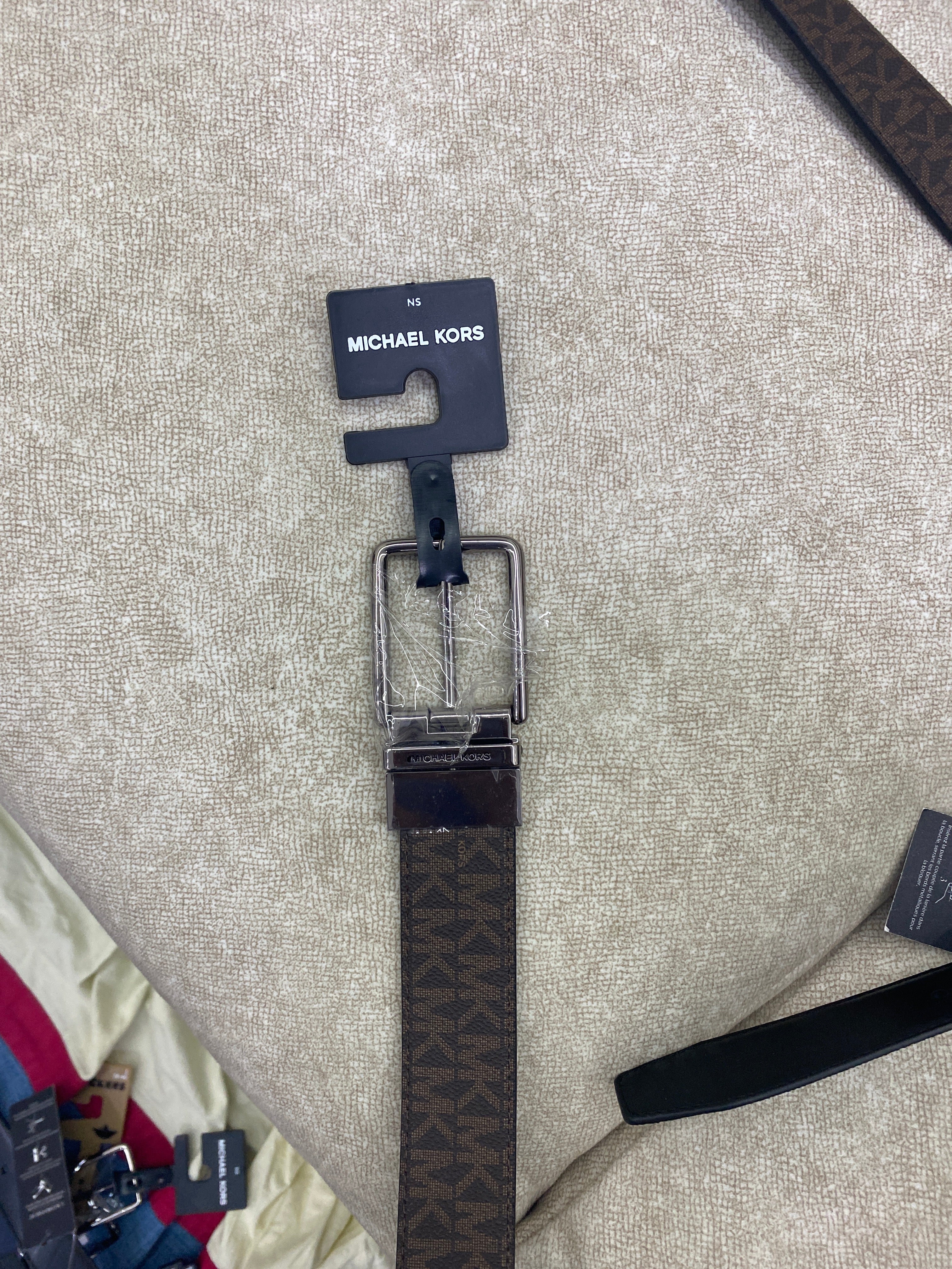Michael Kors Reversible Logo and Leather Belt