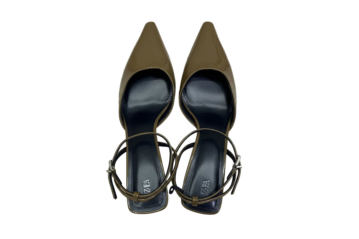 Zara HEELED SHOES WITH ANKLE STRAP