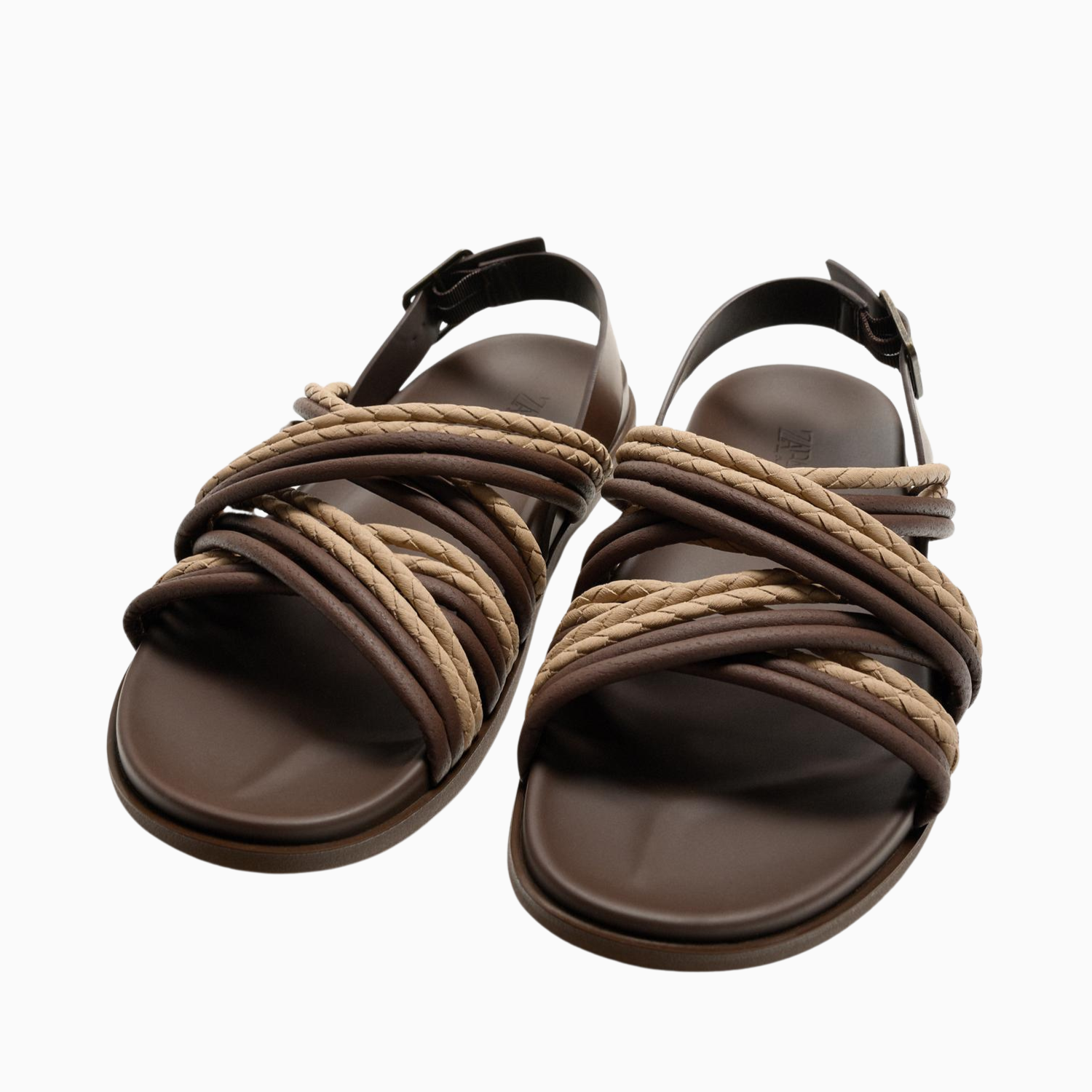 CONTRAST STRAPPY SANDALS