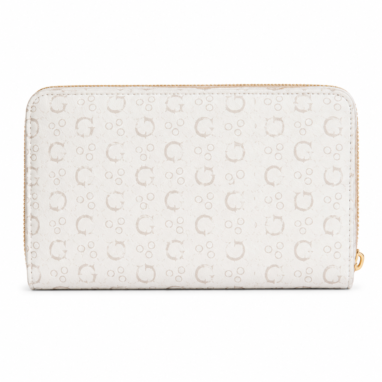 Guess Isabella Printed Zip-Around Wallet — White