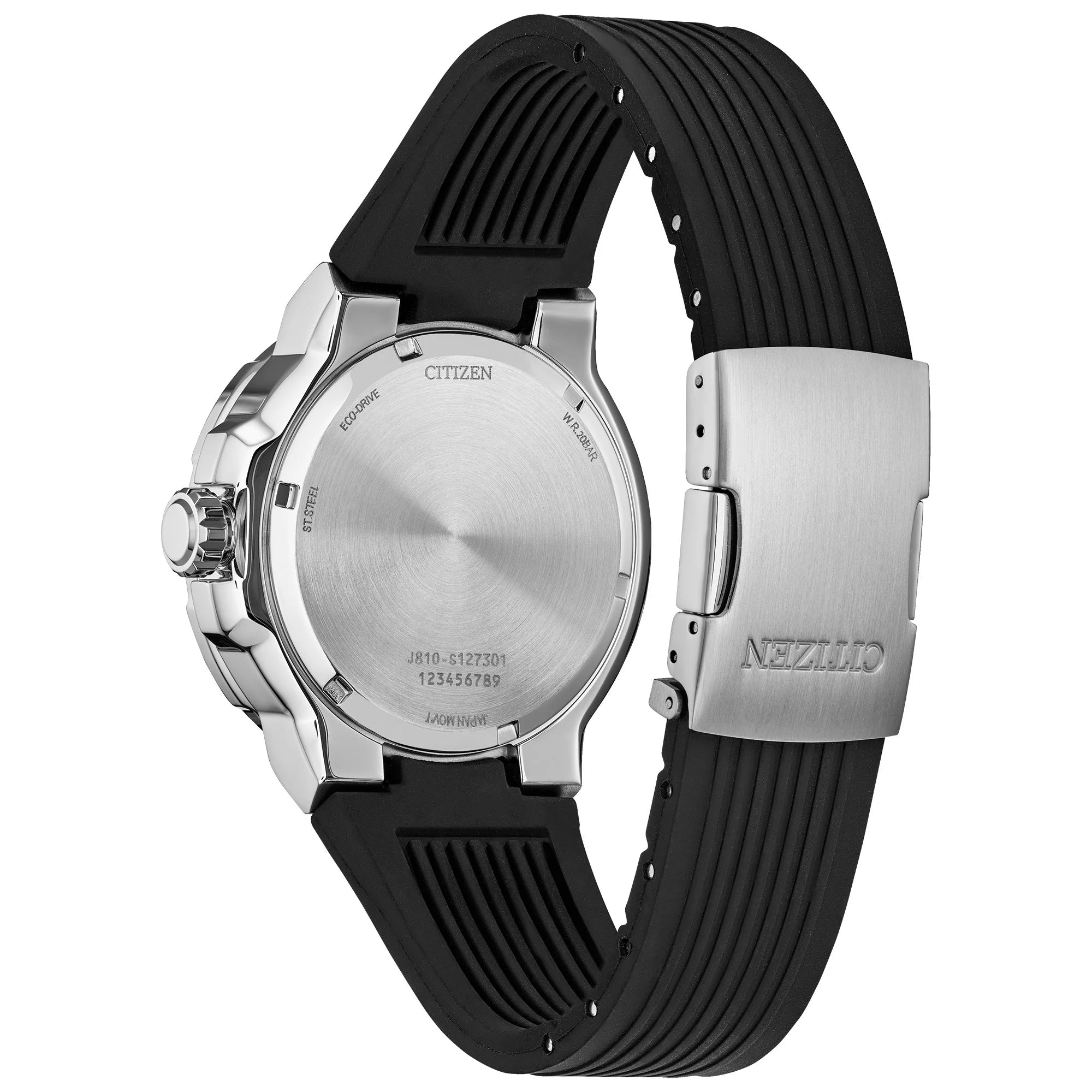 Citizen Men's Eco-Drive Sport Luxury Black Strap Watch - AW1429-00E