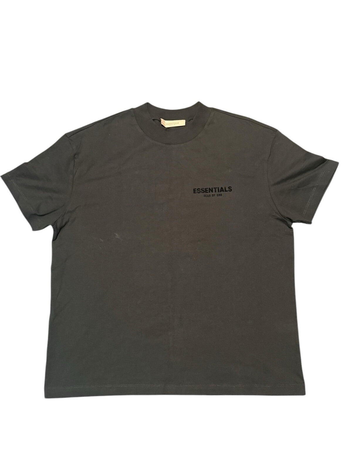 Fear of God Essentials T-shirt in the "Stretch Limo" colorway (black/dark grey)