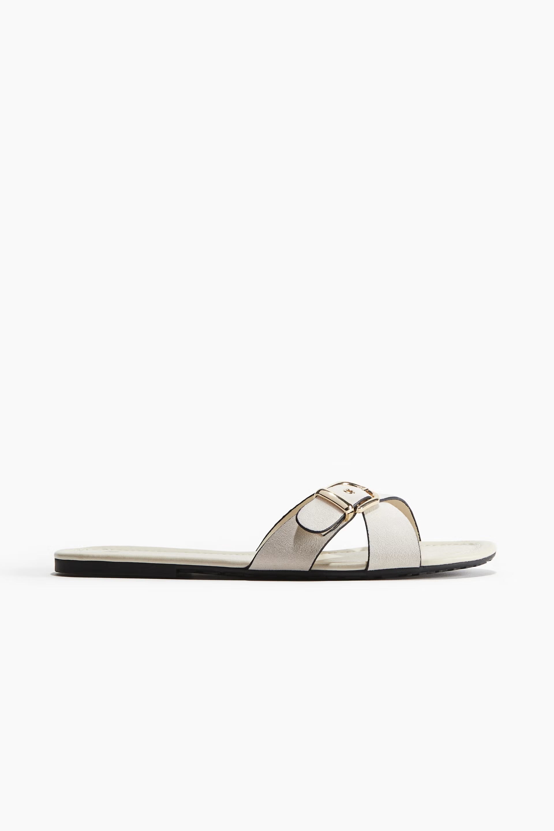 H&M Crossover-Strap Sandals — Cream