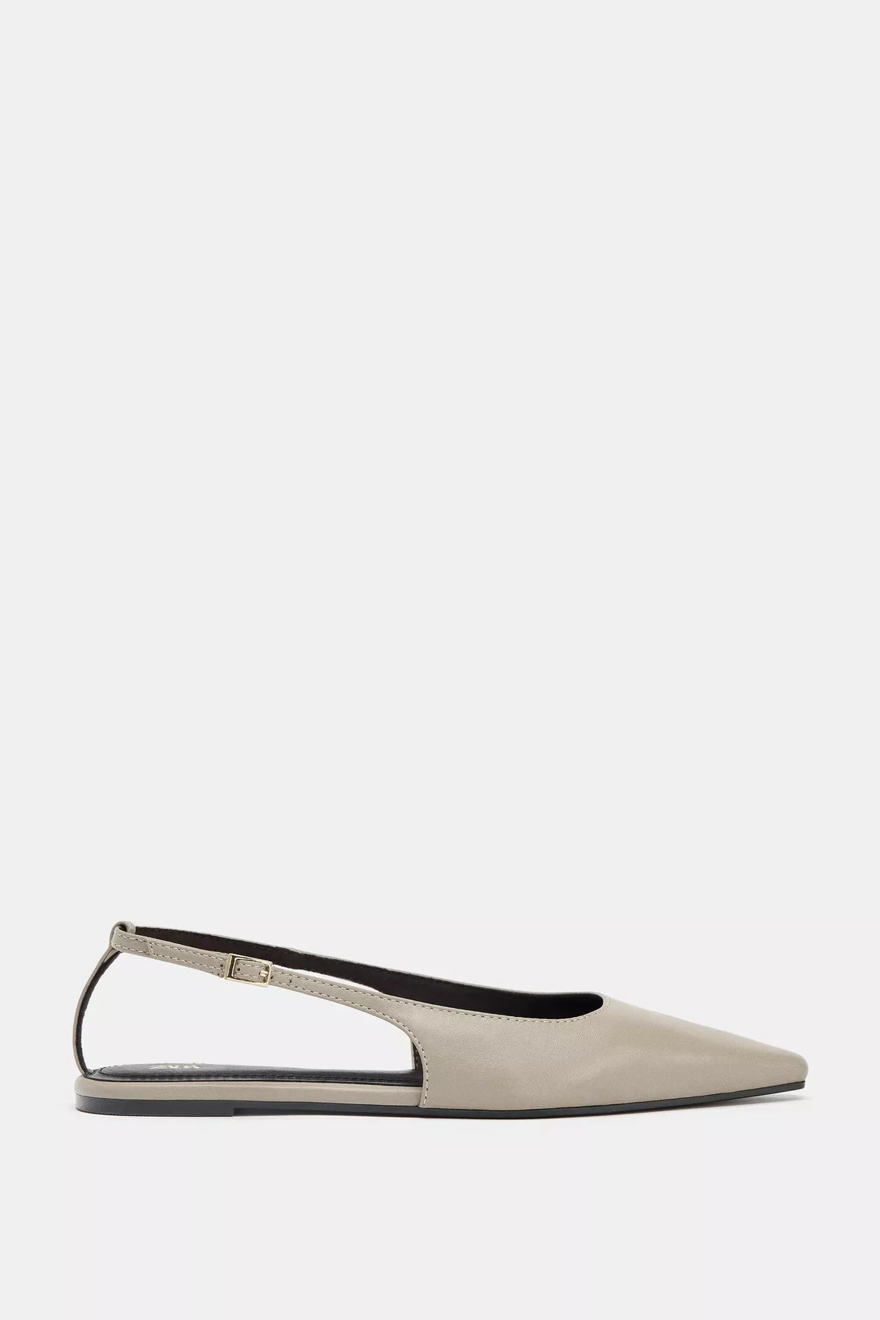 Zara Strappy Slingback Shoes — Taupe Grey