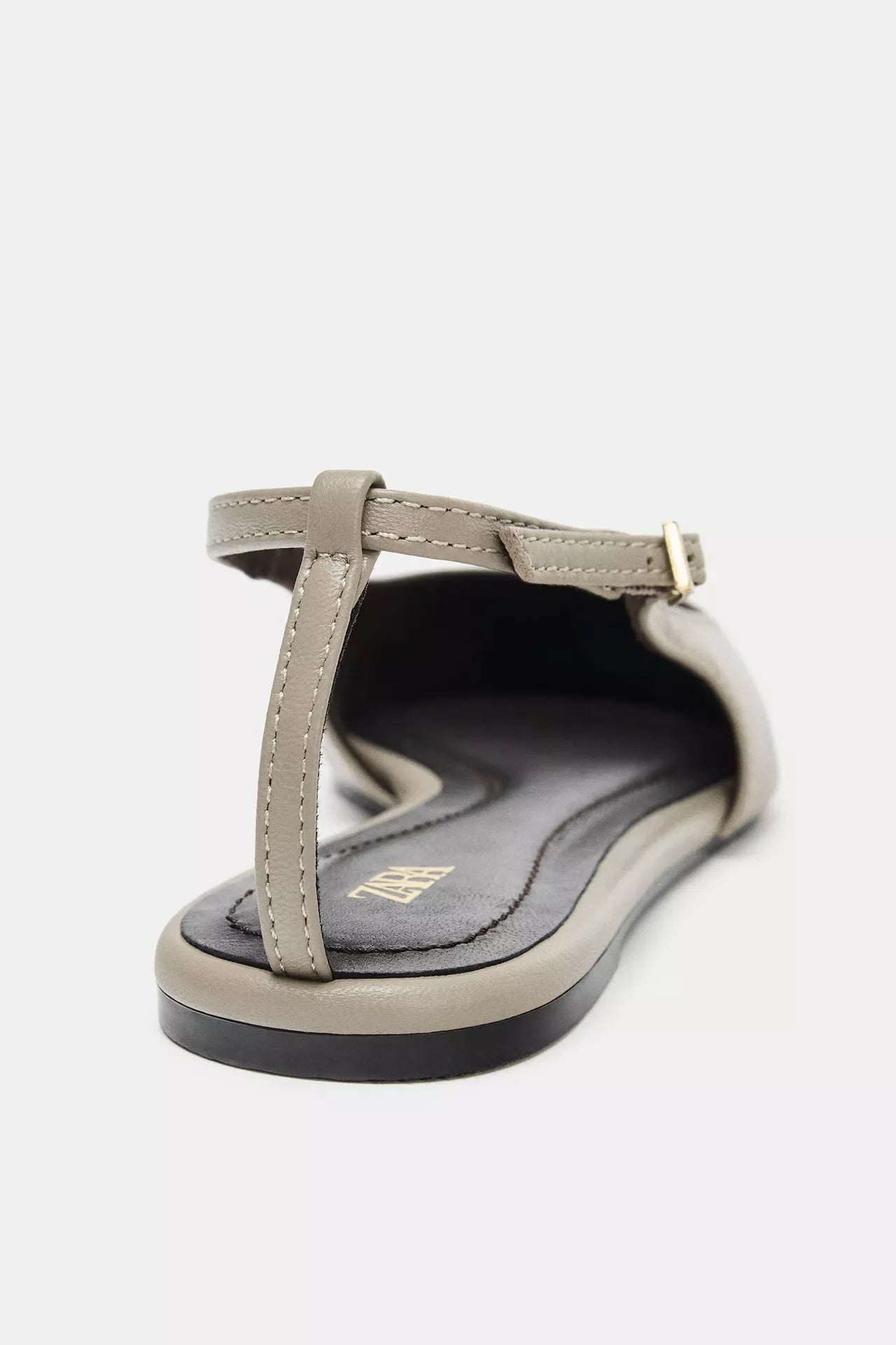 Zara Strappy Slingback Shoes — Taupe Grey