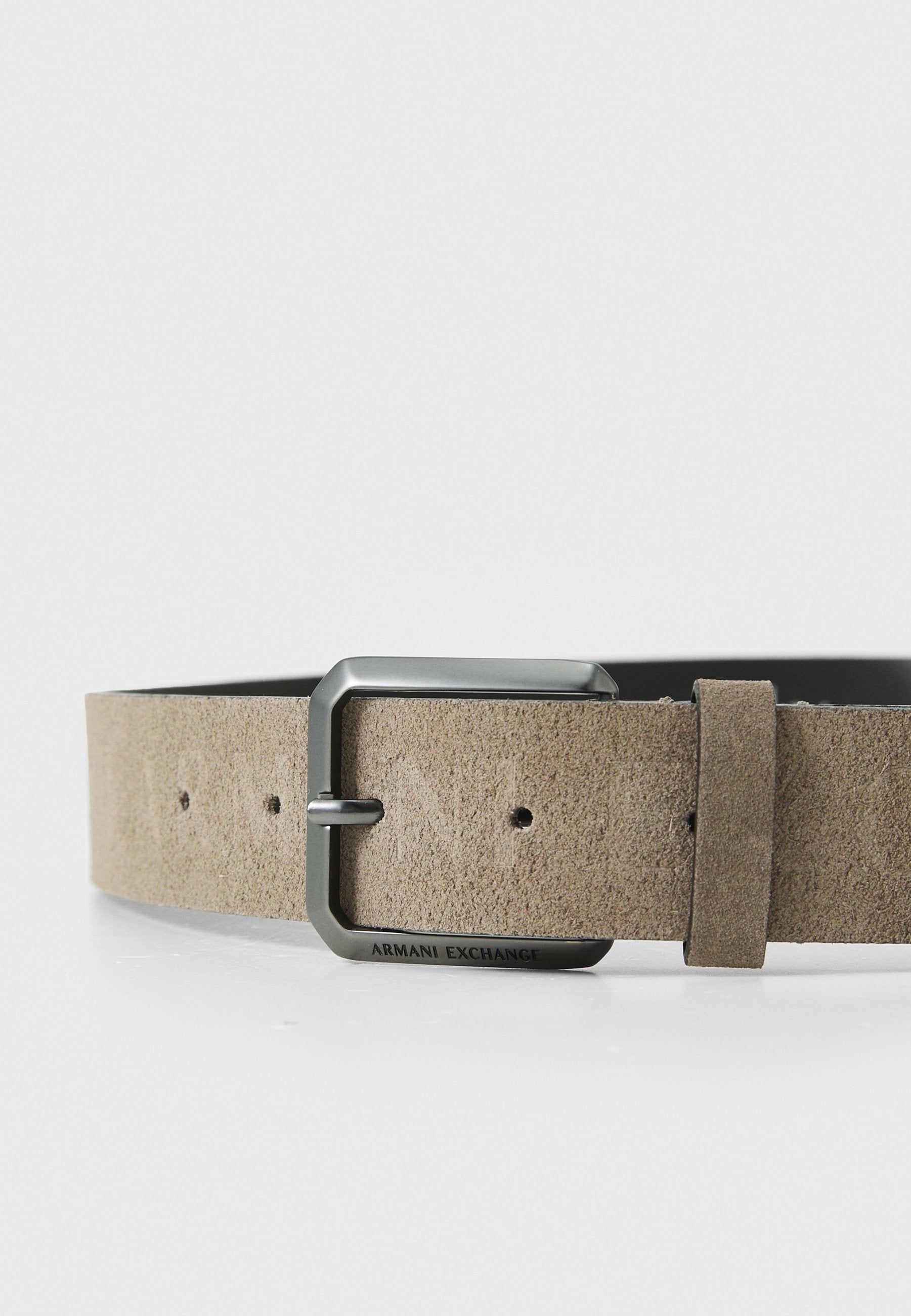 an Armani Exchange suede belt