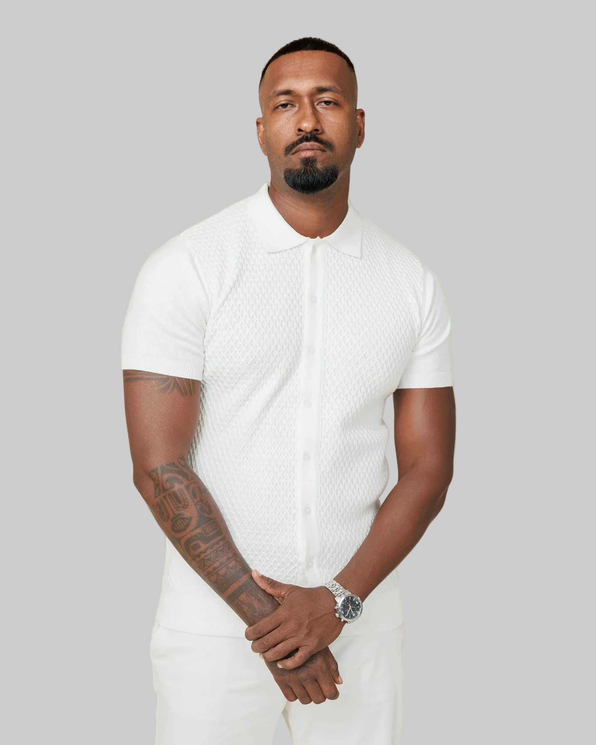 LCY Diamond Weave Heritage Polo - Buttoned Edition