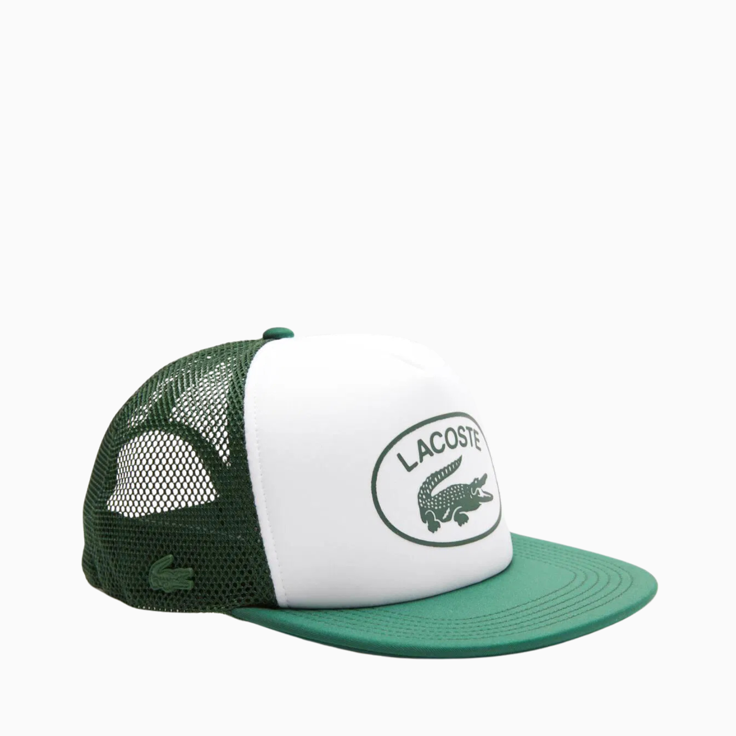 Lacoste Unisex Mesh and Neoprene Cap — Green/White