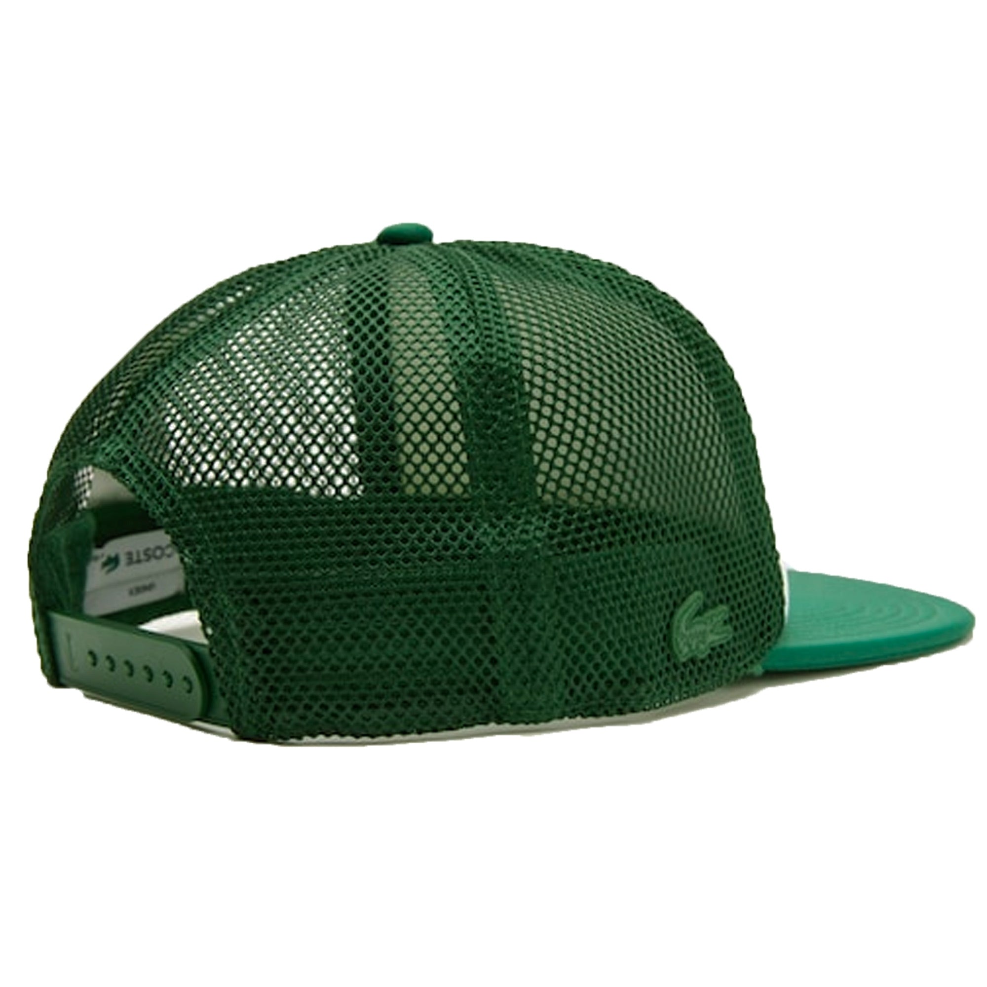 Lacoste Unisex Mesh and Neoprene Cap — Green/White