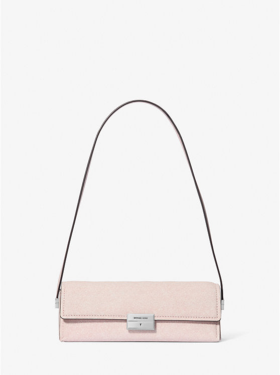 MICHAEL Michael Kors Lunar New Year Ludlow Small Denim-Printed Leather Convertible Pochette