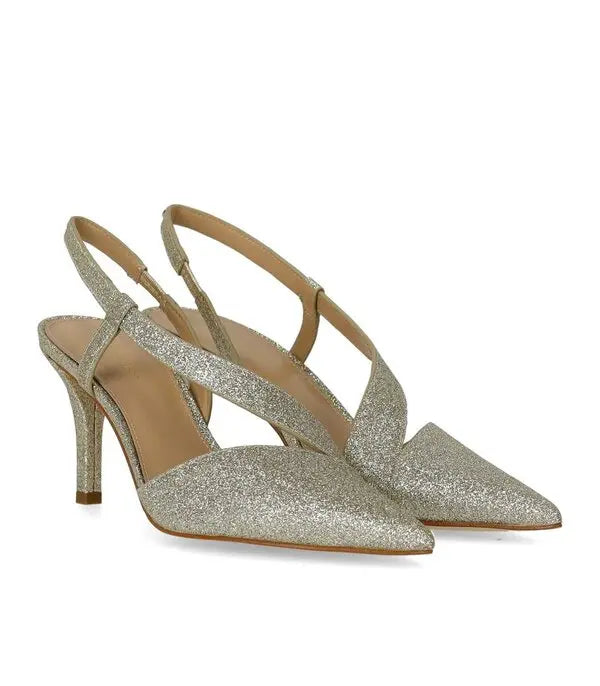 Michael Kors Jaida Glitter Embellished Leather Pump