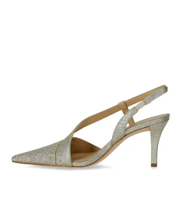 Michael Kors Jaida Glitter Embellished Leather Pump