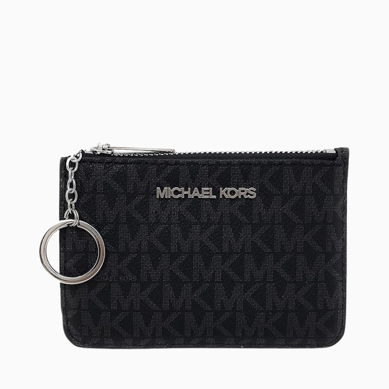 Michael Kors Signature Zip Card Case — Black 35H8SFTP1B