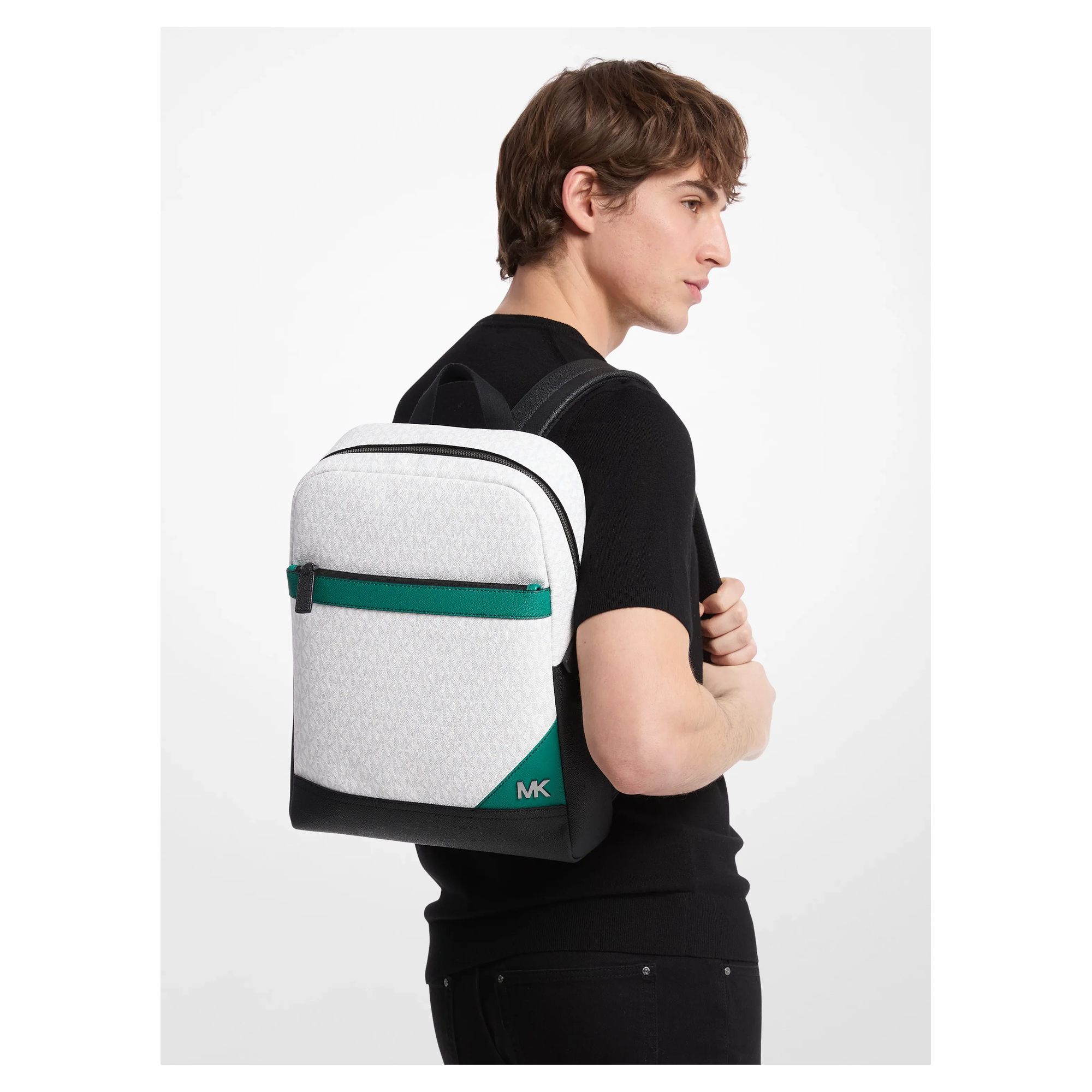Lavishloft Official Repair Batch 2 Row 57 — Michael Kors Cooper Medium Color Block Signature Logo Backpack Grass Green 37T5LLAB7B — image 3
