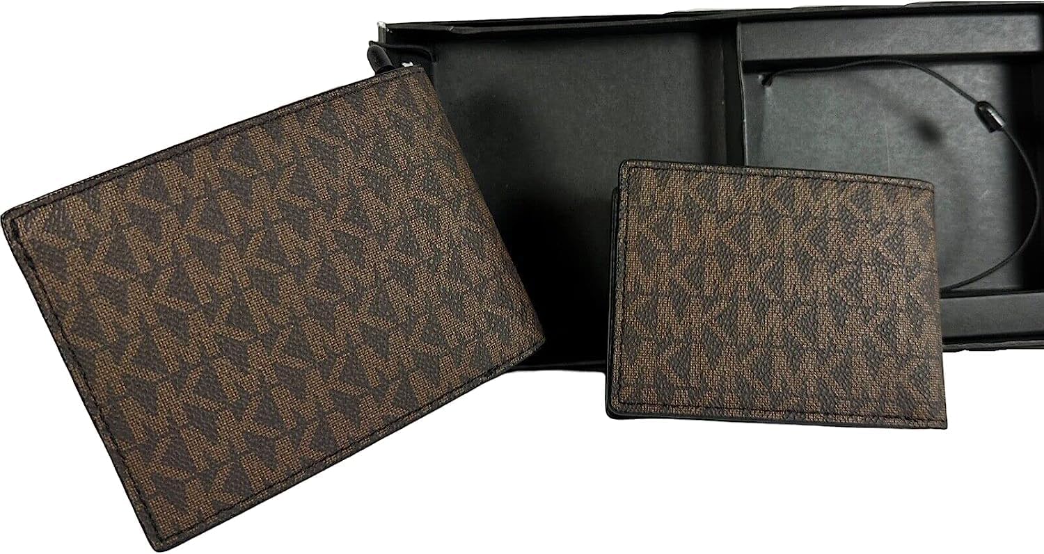 Michael Kors Men's Gifting MK PVC Signature Wallet, khaki, Casual