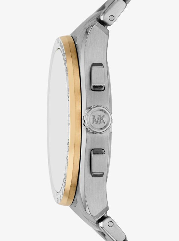 Michael Kors Oversized Accelerator 2.0 Silver-Tone Watch — Two Tone