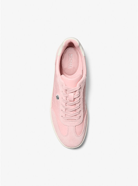 Michael Kors Scotty Leather Sneaker — Smokey Rose