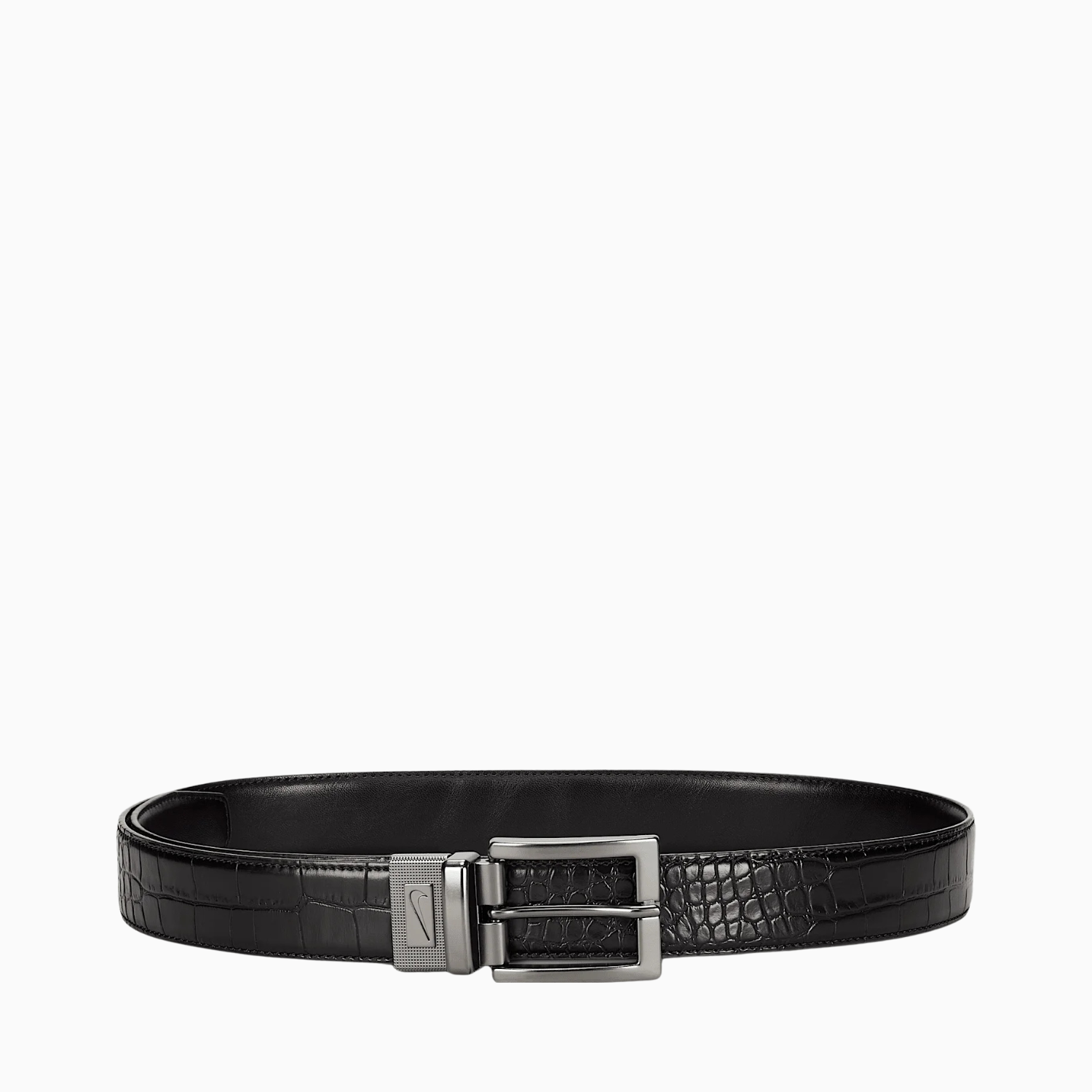 Nike Men's Crocodile-to-Smooth Reversible Belt — Black