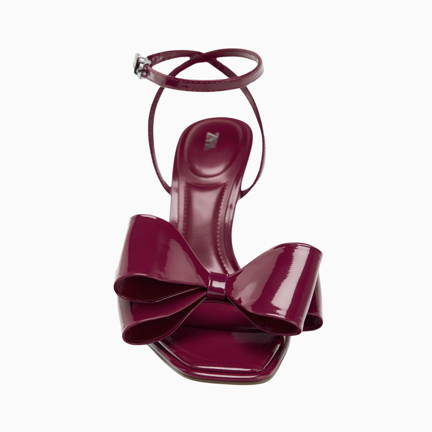 PATENT EFFECT BOW SANDAL