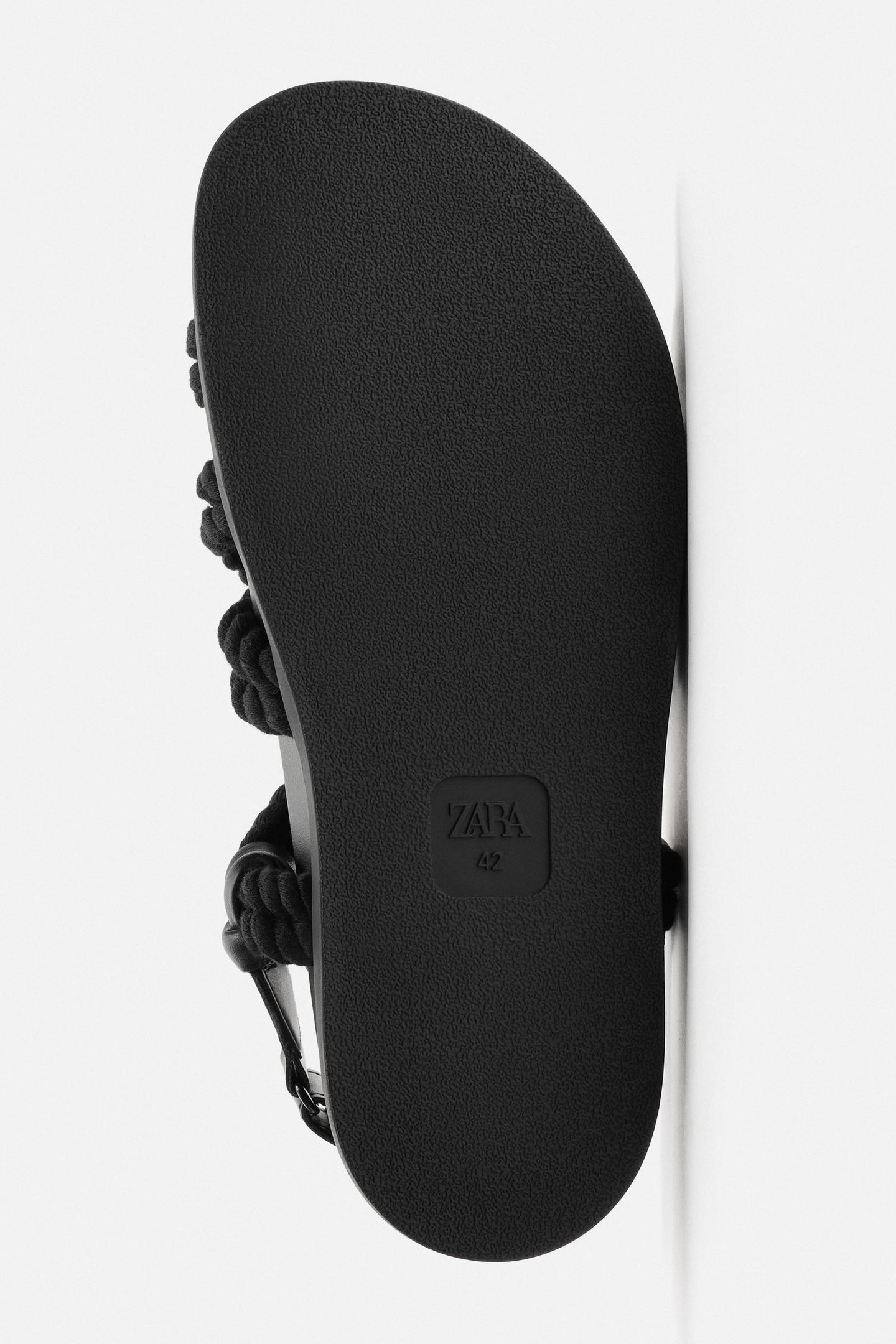 Zara Rope Sandals — Black