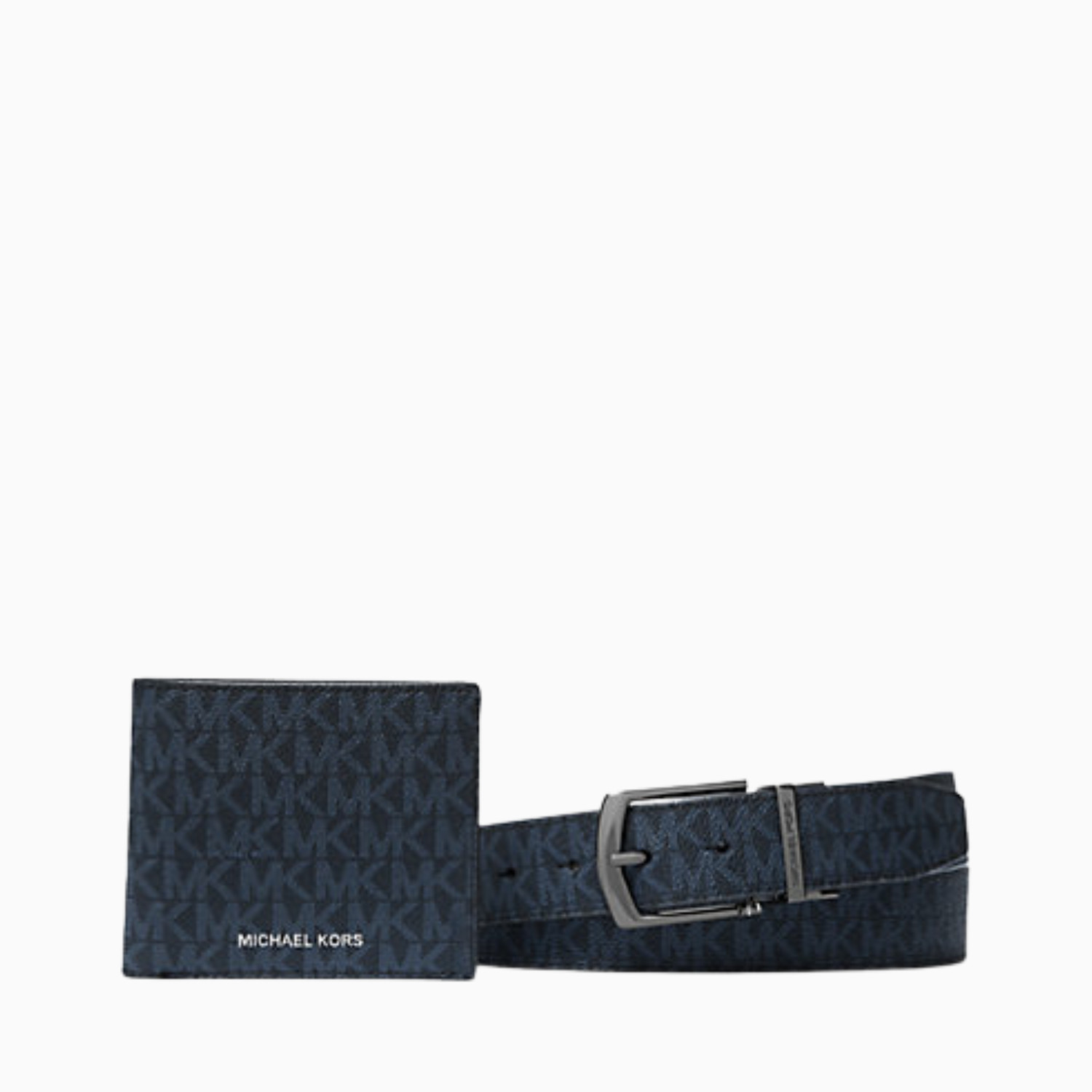 Signature Logo Billfold Wallet and Belt Gift Set