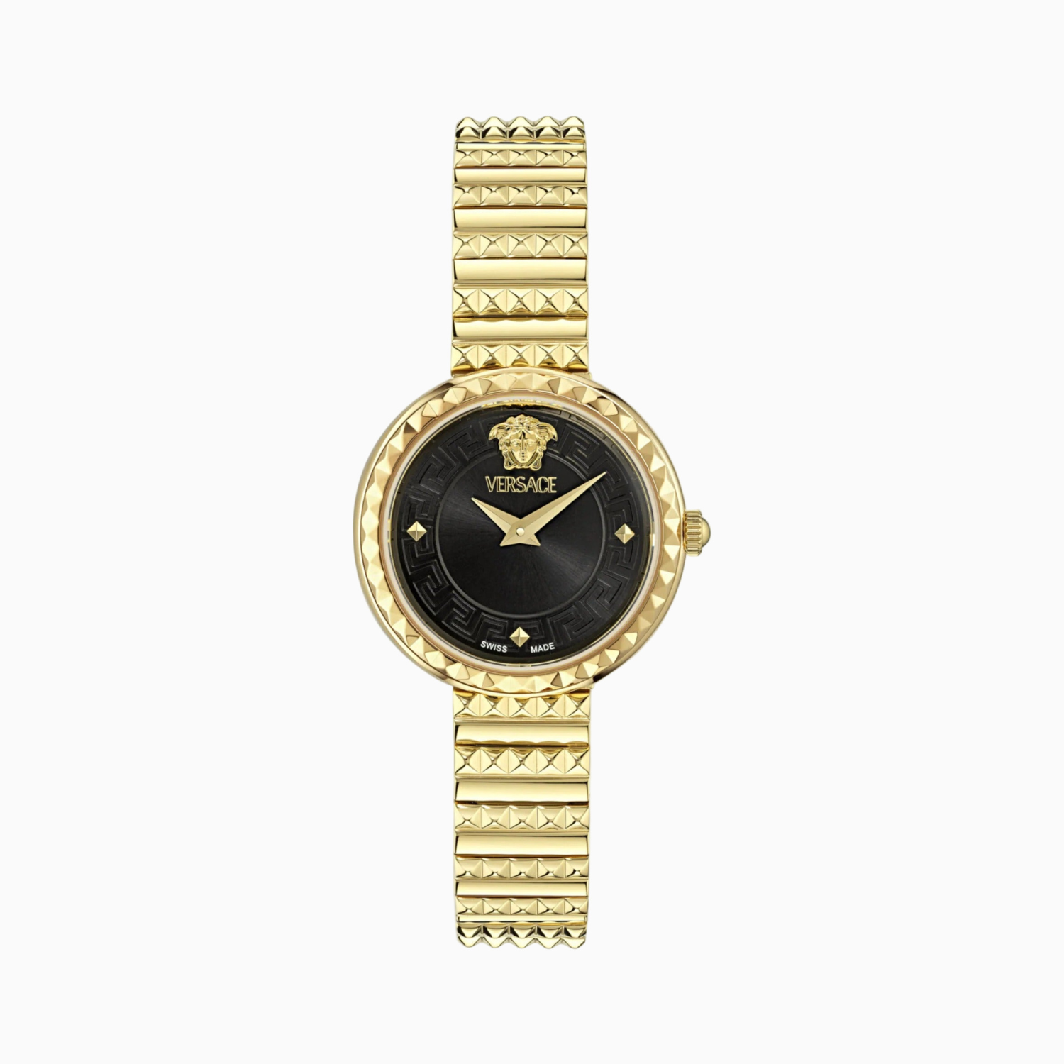 Versace Greca Goddess Petite Ladies' Black Gold Watch
