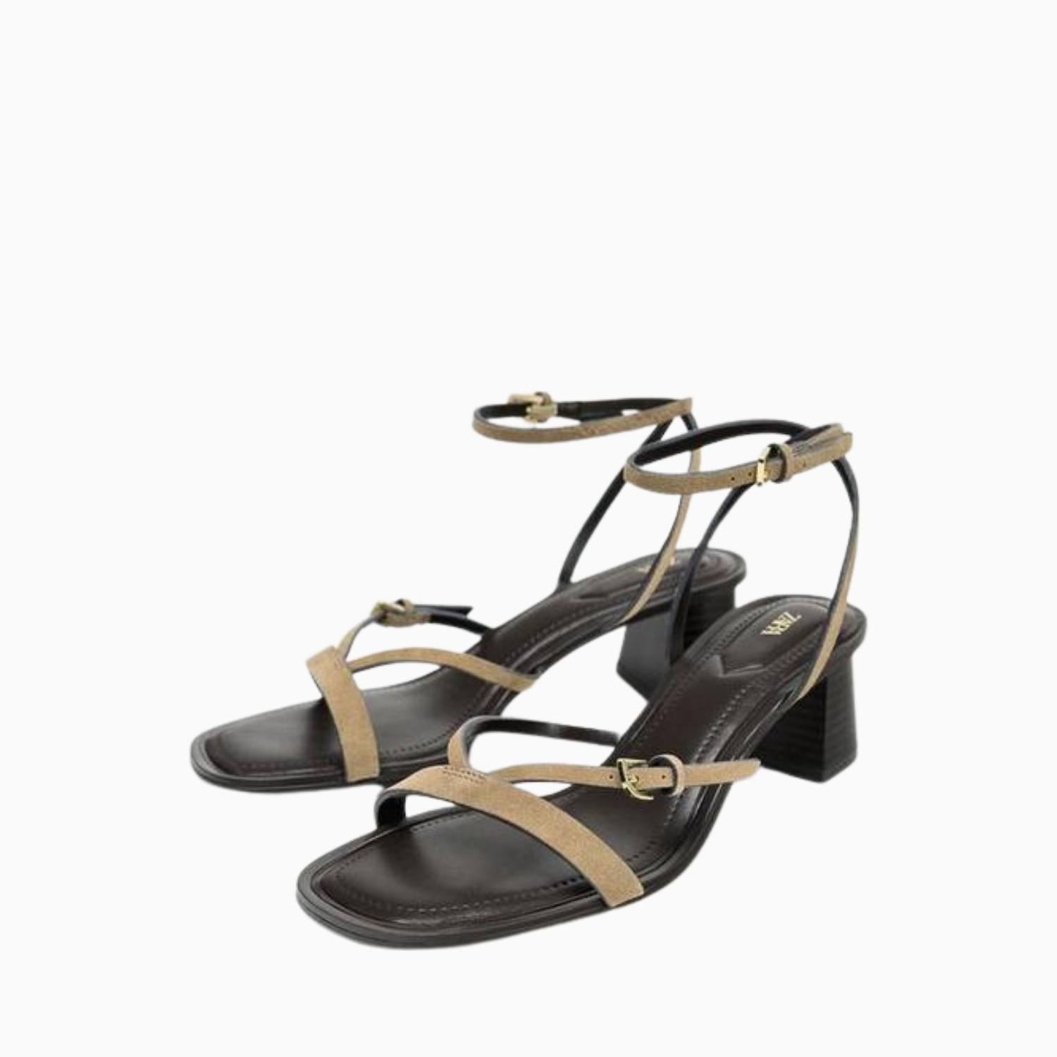 Zara Suede split heel sandals