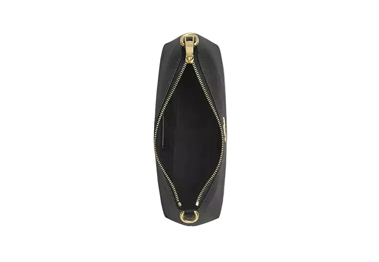 black leather Coach Charlotte shoulder bag