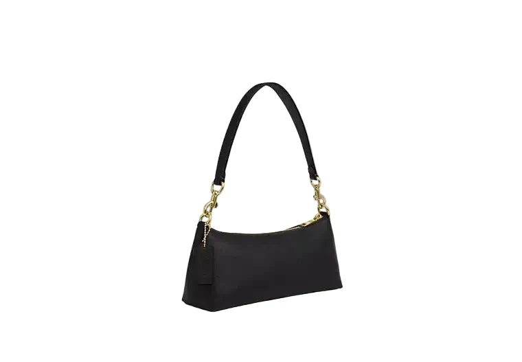 black leather Coach Charlotte shoulder bag