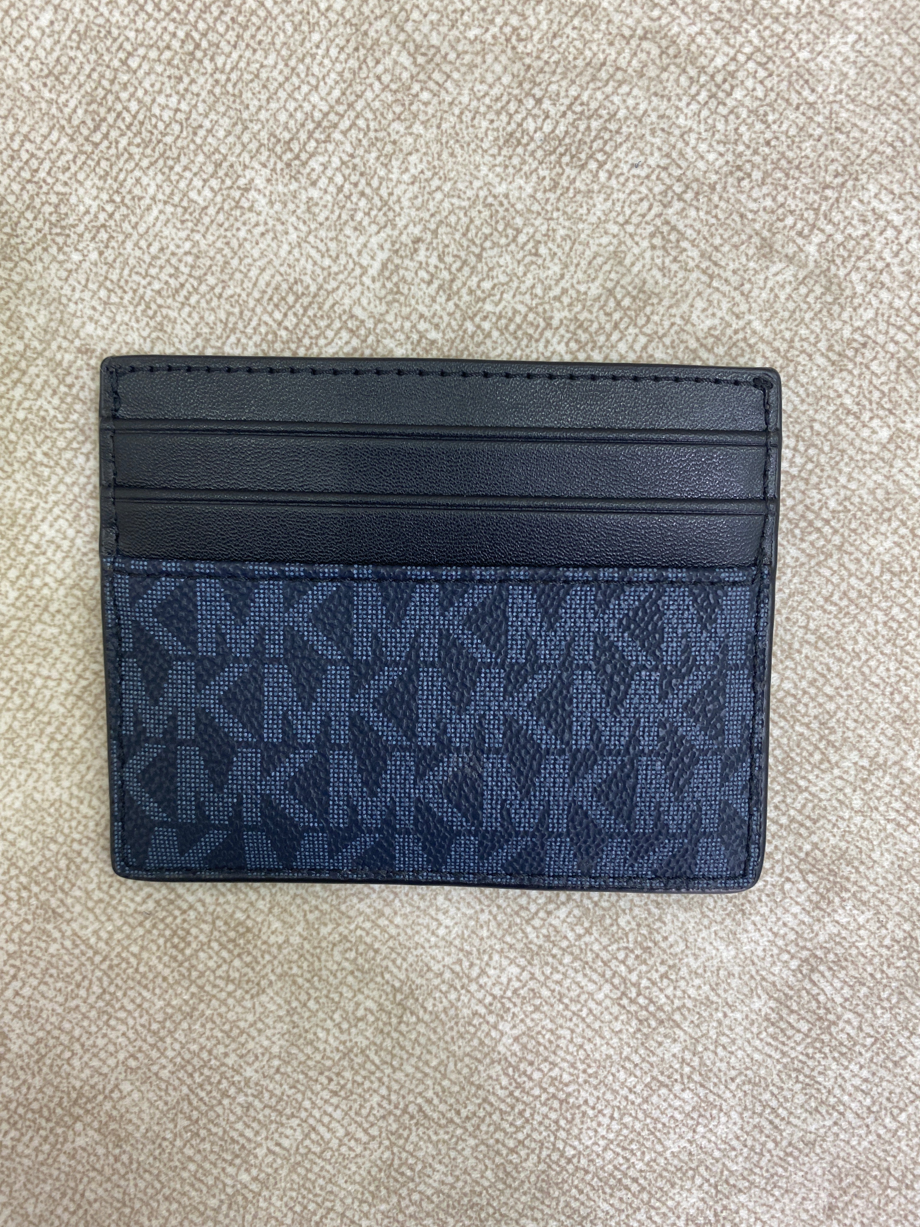 24 Michael Kors Mens Greyson Color-Block Logo Tall Card Case