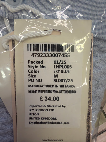 LCY Diamond Weave Heritage Polo - Buttoned Edition