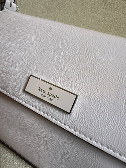 Kate Spade Bridget Small Flap Shoulder Bag in a crinkle patent leather finish