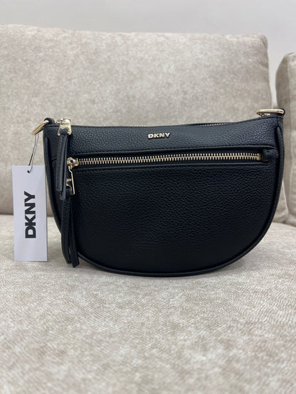 black DKNY Zoie crossbody bag made of polyurethane