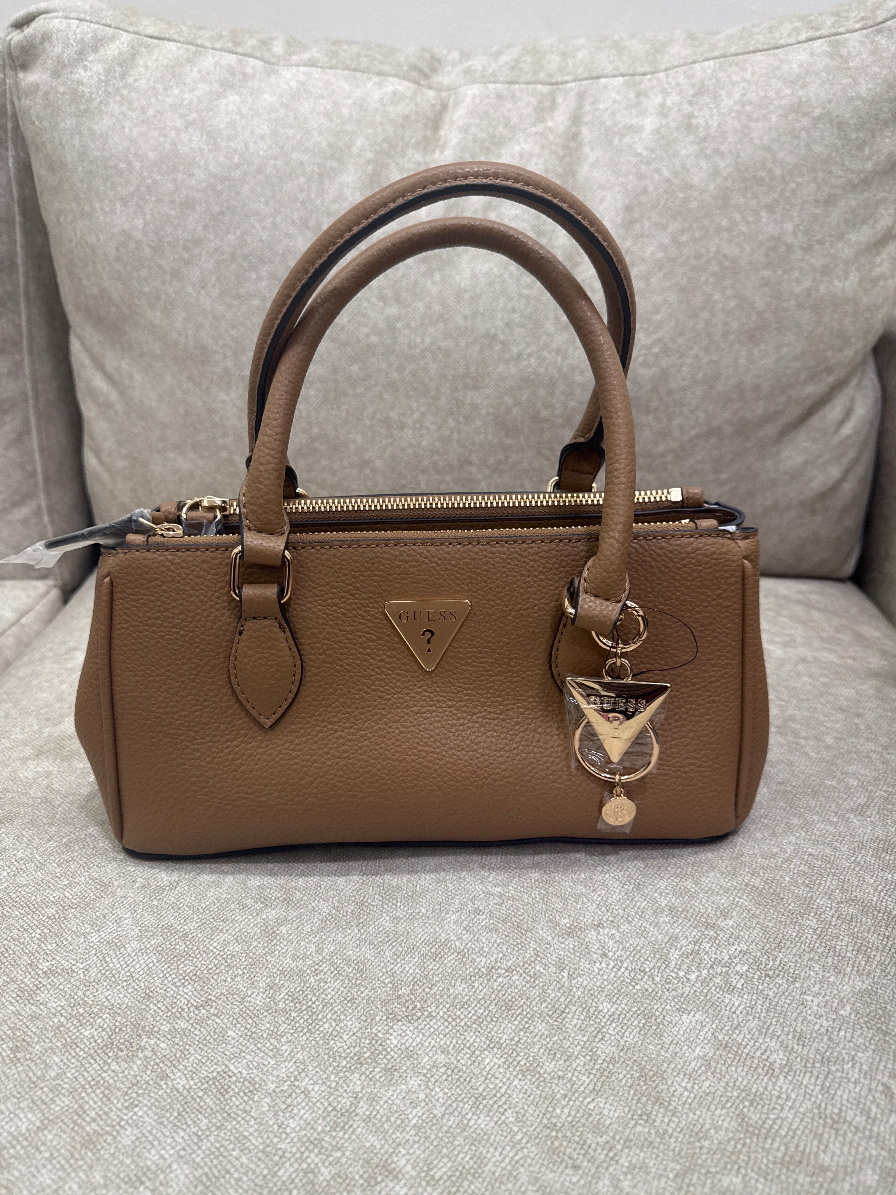 Guess Saddle Tan Doretta Satchel Bag