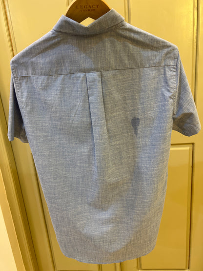S. Polo Assn. short-sleeve oxford shirt featuring a button-down collar and a small embroidered logo on the chest pocket