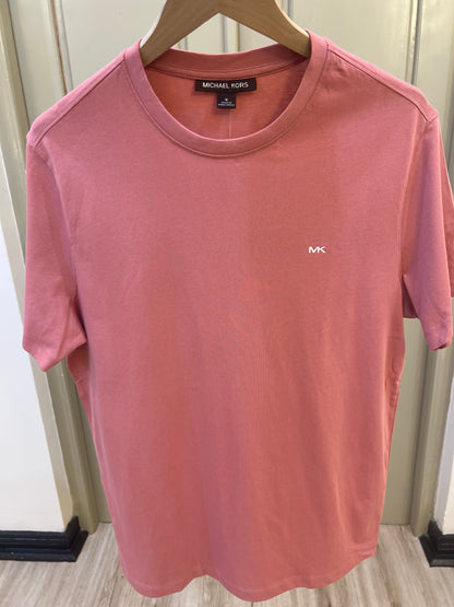 Michael Kors men's crew-neck T-shirt features a small white embroidered logo on the chest