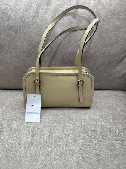 Coach Swing Zip Bag 20 in Moonlight crinkle patent leather