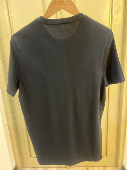 Michael Kors crew neck T-shirt featuring a black color scheme and a textured white box graphic