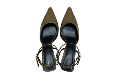 Zara HEELED SHOES WITH ANKLE STRAP
