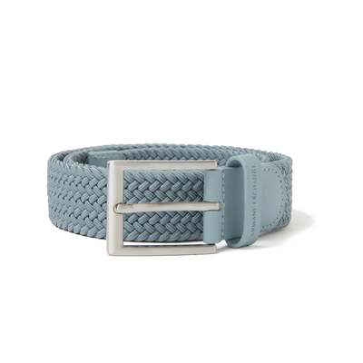 Lavishloft Source Repair Row 17 — Armani Exchange Buckle Belt In Fabric Blue — image 1