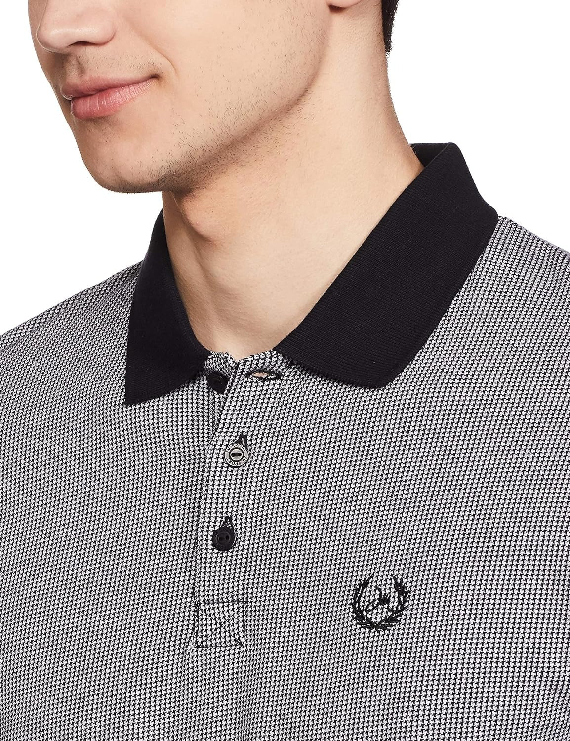 Armani Exchange men's cotton polo shirt with contrasting details