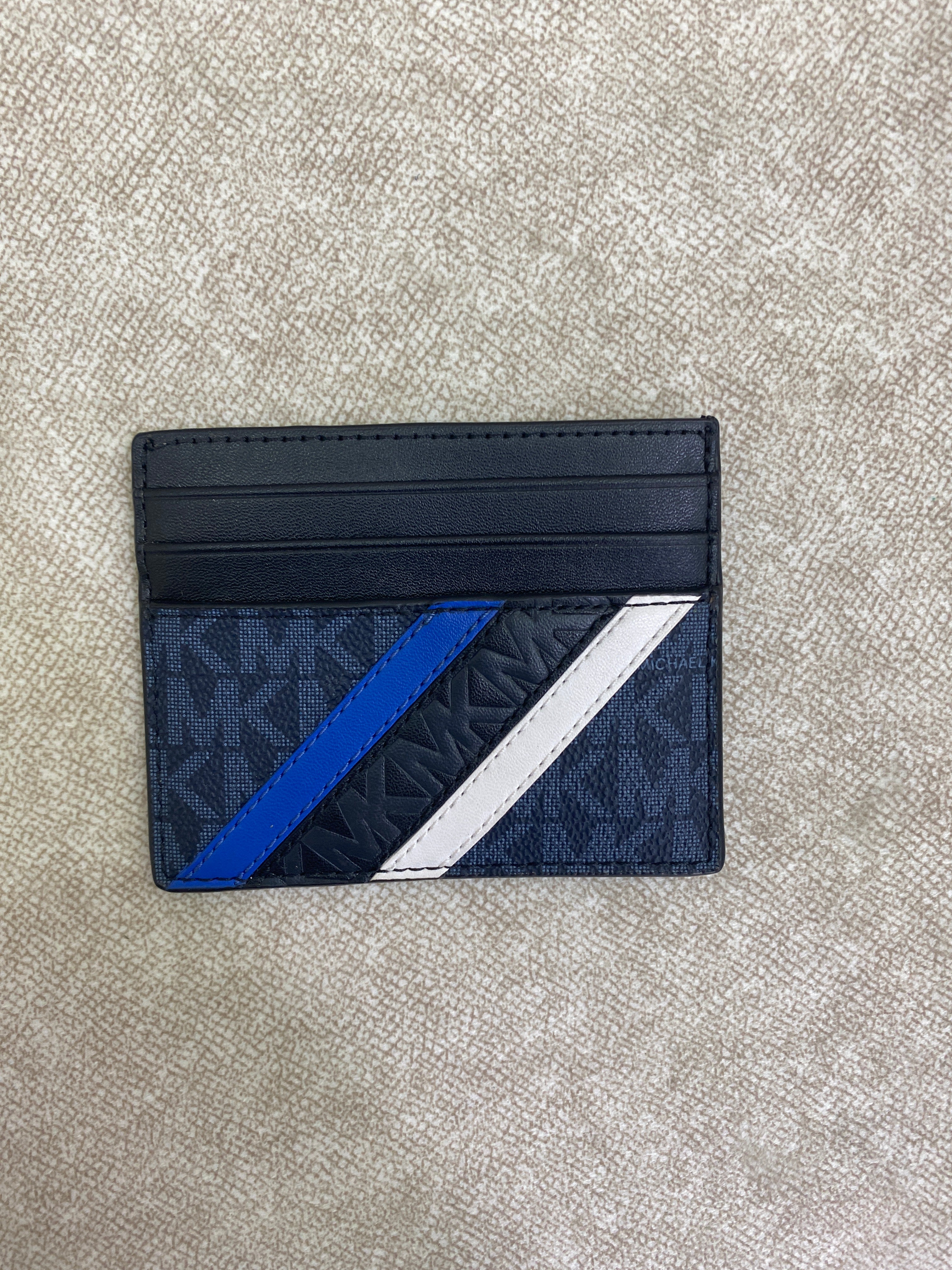 24 Michael Kors Mens Greyson Color-Block Logo Tall Card Case