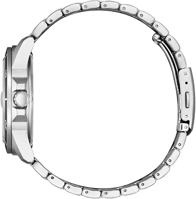 CITIZEN Men's Analogue Quartz Watch with Stainless Steel Bracelet AW1816-89E, Black, Strap