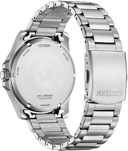 CITIZEN Men's Analogue Quartz Watch with Stainless Steel Bracelet AW1816-89E, Black, Strap