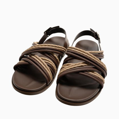 CONTRAST STRAPPY SANDALS