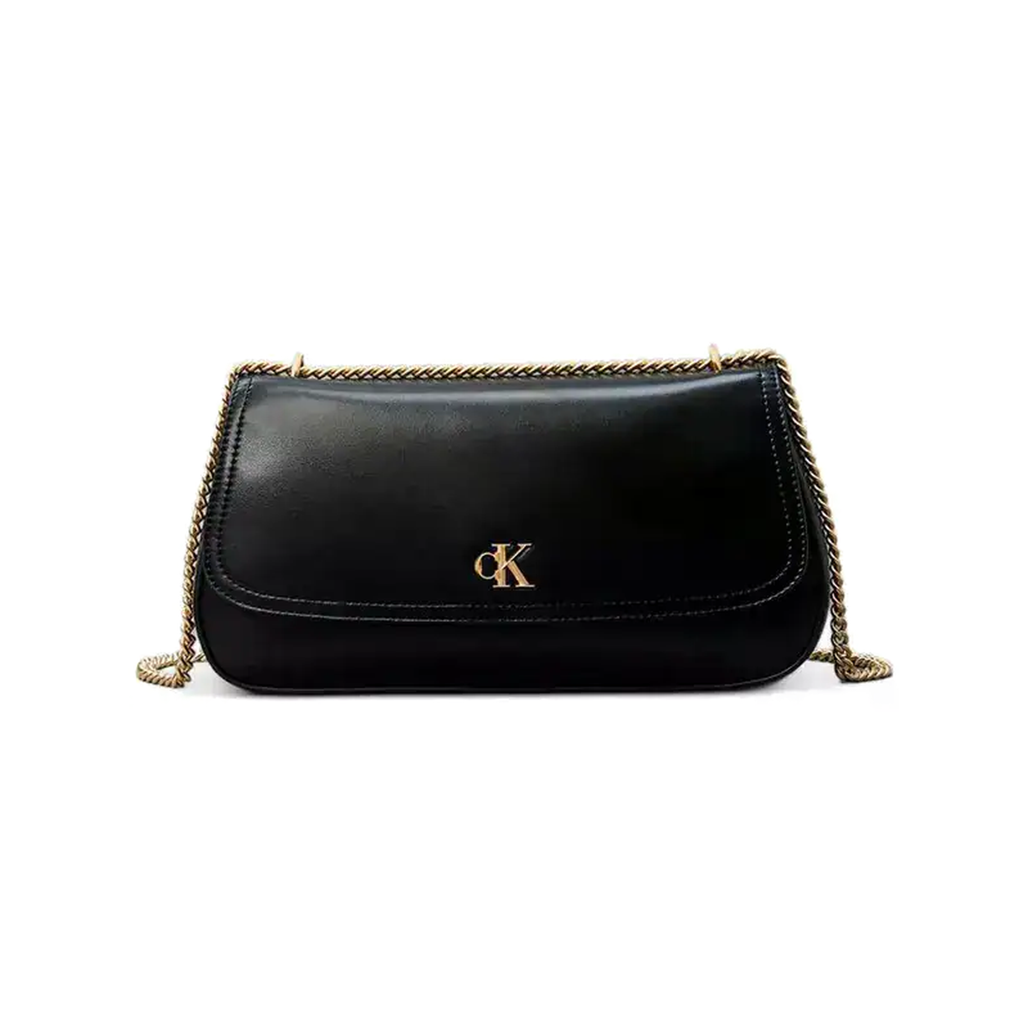 Lavishloft Source Repair Row 21 — Calvin Klein Chain Strap Logo Plaque Shoulder Bag Black — image 1