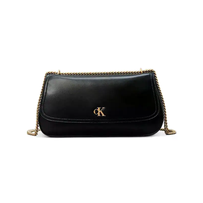 Lavishloft Source Repair Row 21 — Calvin Klein Chain Strap Logo Plaque Shoulder Bag Black — image 1